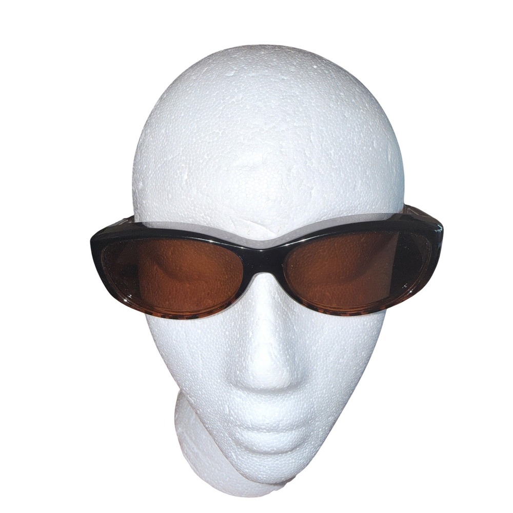 Solar Shield Y2K Sunglasses Polarized Brown Tortoise Wraparound Retro 90s 2000s